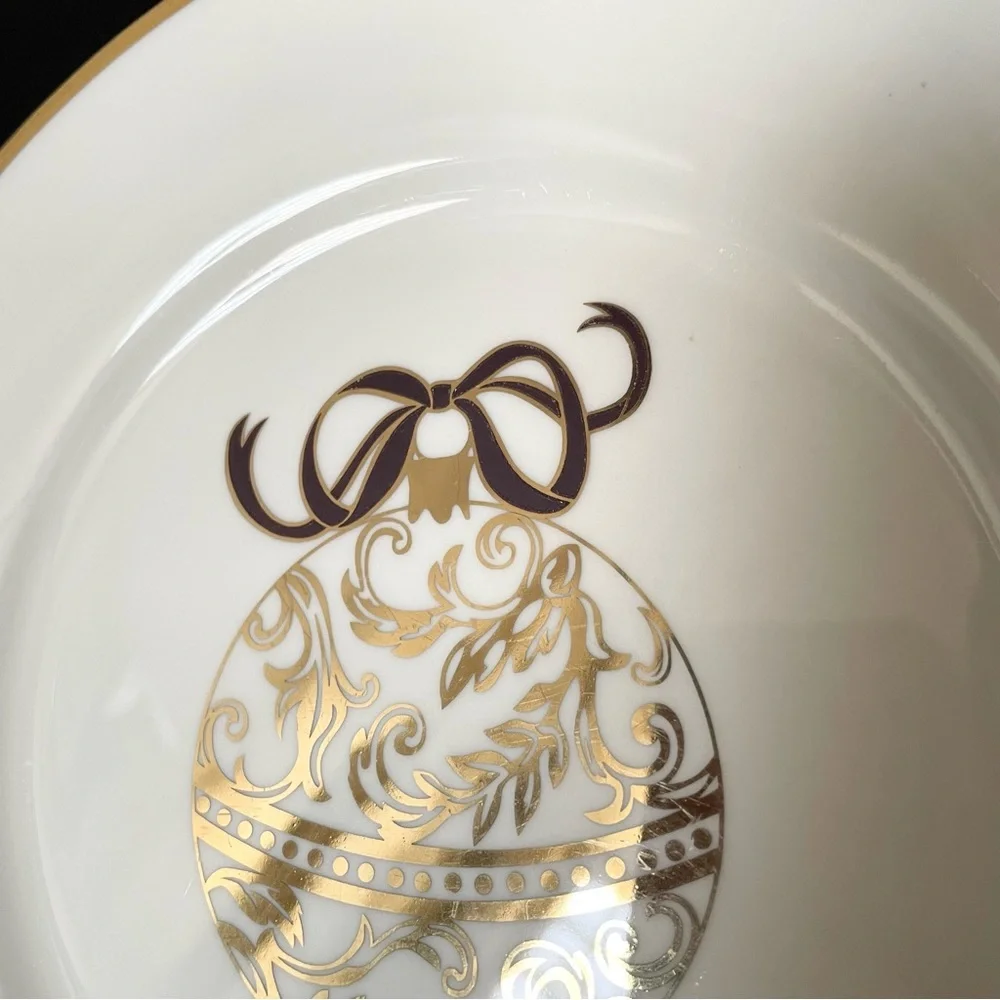 SET of 6 Gold Ornament Plates by Pier 1
